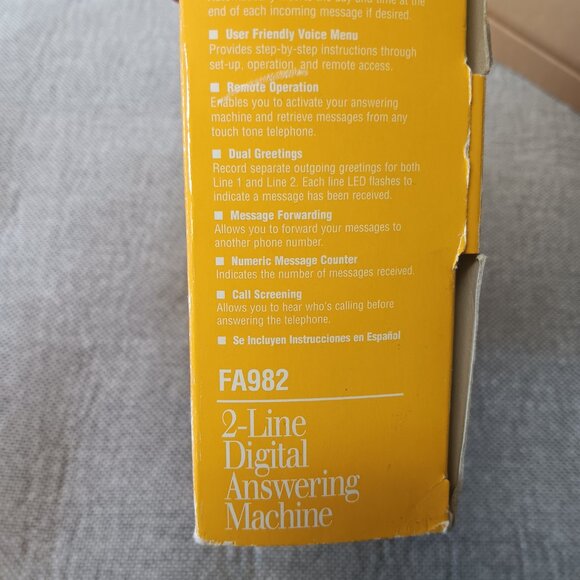 Vtg Southwestern Bell Freedom Phone (FA982) 2-Line Digital Answering Machine - Picture 14 of 16